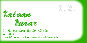 kalman murar business card