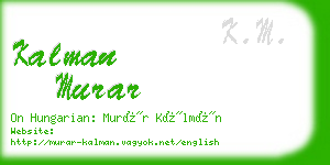 kalman murar business card